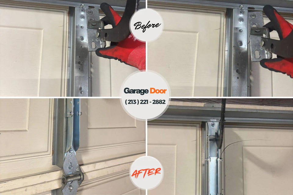 Before and after: garage door repair Lewisport, KY